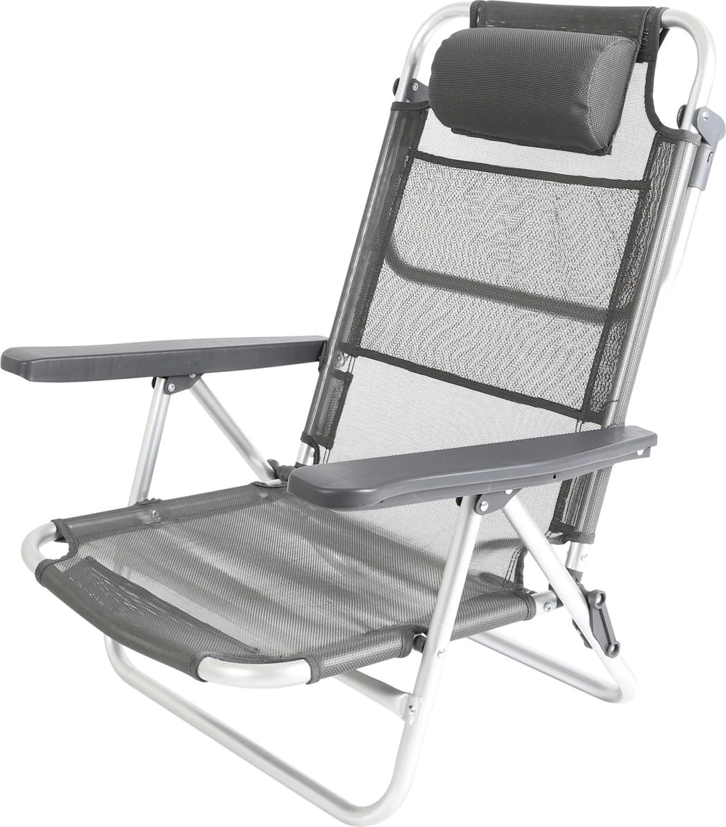 Bo-Camp Beach Chair - Monaco - Aluminium - Grijs 2 Bo-Camp Beach Chair - Monaco - Aluminium - Grijs - Afbeelding 2