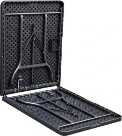 ERRO Vouwtafel - Houtlook - 180x74cm - Zwart -Outdoor Camping Winkel 1083x1200