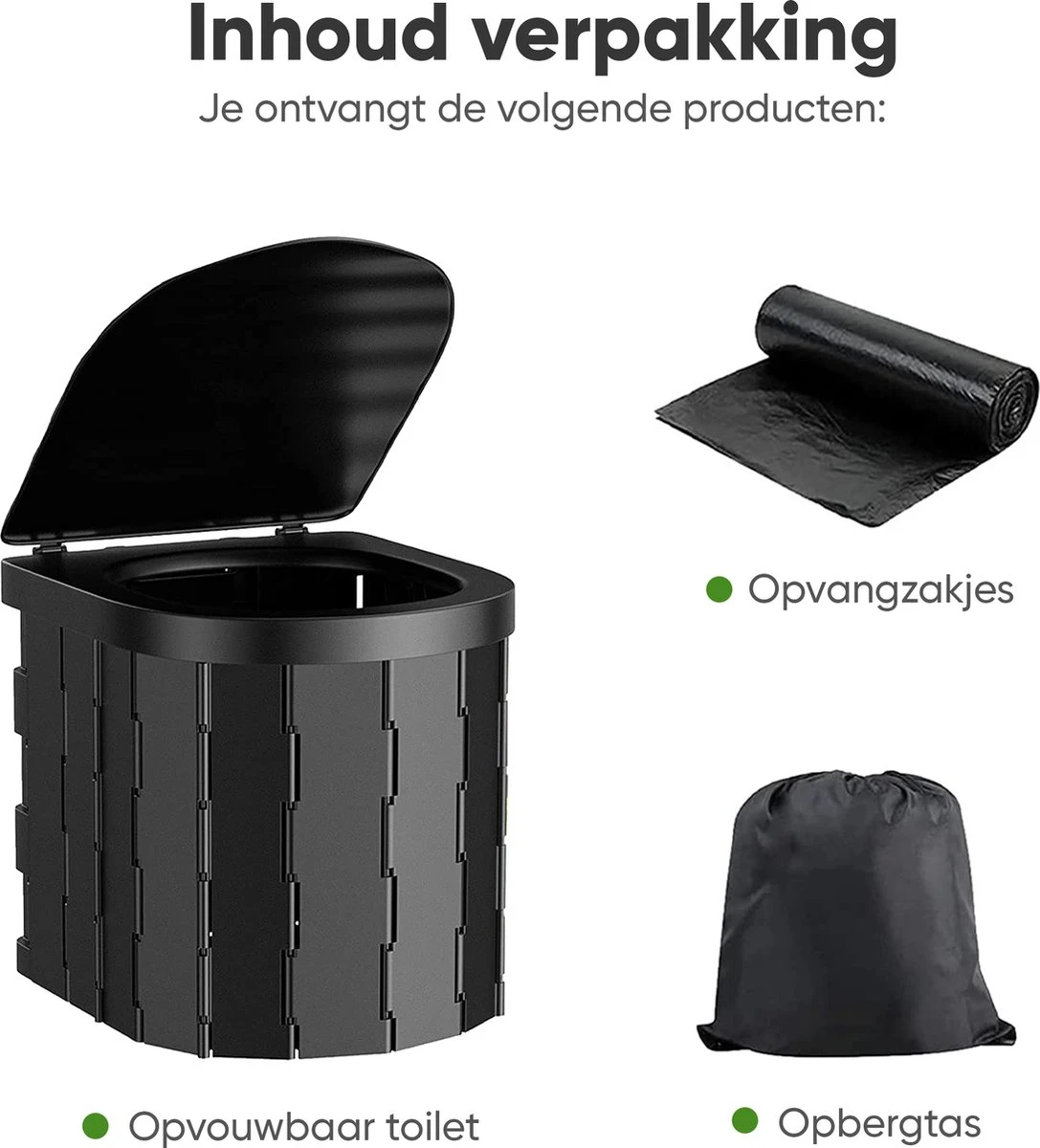 KNGZ Outdoor Gear – Camping Toilet – Nieuw Model – Biologisch Afbreekbare Zakjes – Opvouwbare Camping Toilet Met Deksel – Camping Toilet Hoge Zit – Draagbare WC Emmer Volwassen – Draagbaar Mobiel Potje – Nachtemmer – Opvouwbaar Toilet – Kamperen 7 KNGZ Outdoor Gear – Camping Toilet – Nieuw Model – Biologisch Afbreekbare Zakjes – Opvouwbare Camping Toilet Met Deksel – Camping Toilet Hoge Zit – Draagbare WC Emmer Volwassen – Draagbaar Mobiel Potje – Nachtemmer – Opvouwbaar Toilet – Kamperen - Afbeelding 7