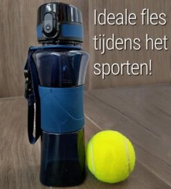 Drinkfles Herbruikbare Waterfles | 500 Ml Donker Blauw | Vaatwasserbestendig Drinkbus Bidon | King Mungo KMDF004 -Outdoor Camping Winkel 1088x1200