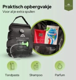 Needventure Solar Douche - Camping Douchezak - Buiten Douche - Tuindouche - Inclusief Thermometer - Waterzak Met Douchekop - 20L - Zwart 13 Needventure Solar Douche - Camping Douchezak - Buiten Douche - Tuindouche - Inclusief Thermometer - Waterzak Met Douchekop - 20L - Zwart -Outdoor Camping Winkel 1140x1200 2