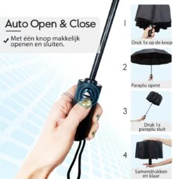 Beefree - Automatische King-size Stormparaplu Ø 123 Cm - Zwart -Outdoor Camping Winkel 1160x1200 2