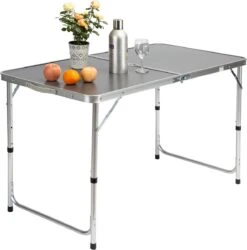 Casaria Campingtafel – Inklapbaar Verstelbaar - 120x60x70 Cm Grijs -Outdoor Camping Winkel 1185x1200 2