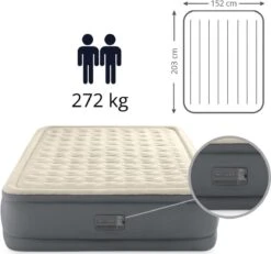Intex Premaire II Elevated Queen Luchtbed - 2-persoons - 203x152x46 Cm -Outdoor Camping Winkel 1200x1123