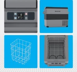 Auronic Elektrische Koelbox - 49.5L - Compressor - 12V En 240V - Grijs -Outdoor Camping Winkel 1200x1129