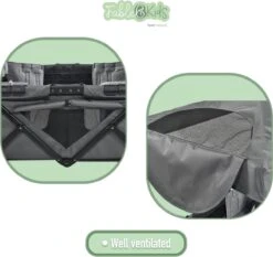 FableKids LEO X4Plus Opvouwbare Wagen Met Dak Fossil Grey -Outdoor Camping Winkel 1200x1134