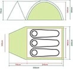 Coleman Darwin 3 Plus Koepeltent - 3-Persoons - Groen -Outdoor Camping Winkel 1200x1141
