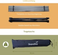 Skandika Ruka S Kleine Campingtafel – Campingtafels - Aluminium Campingtafel, Opvouwbaar, Zeer Licht, Eenvoudig Te Monteren, Stabiele Standaard - Opvouwtafel Voor Kamperen, Tenten Wandelen, Reizen, Thuis, Tuin – Tot Max. 20 Kg. - Grijs -Outdoor Camping Winkel 1200x1143 3