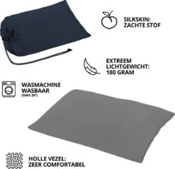 Dutch Mountains Slaapzak Goeree XL - Kussen 25x15cm - 220x90cm Katoenen Slaapzak - Tochtstrip -Outdoor Camping Winkel 1200x1163
