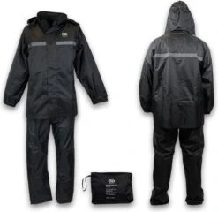 Infinity Goods Regenpak - Dames & Heren - Maat L - Waterdicht & Ademend - Reflecterend - Zwart -Outdoor Camping Winkel 1200x1165 4