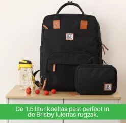 Brisby 4 Laags Geïsoleerde Koeltas - Lunchtas 1.5 Liter - Zwart -Outdoor Camping Winkel 1200x1167 1