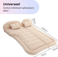 Opblaasbaar Auto Matras - Auto Luchtbed Zwart - Achterbank En Achterbak - Tweepersoons 3-in-1 Universeel Automatras - Inclusief Elektrische Pomp En Accessoires - Kampeer Luchtbed Voor Reizen -Outdoor Camping Winkel 1200x1180