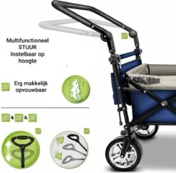 Tresko- Bolderkar, Grijs, Opvouwbaar, Met Dakje, Geschikt Tot 80 Kg - Bolderwagen - Kinderenvervoer - Bolderkarren - Tuinkar - Kinderwagen 17 Tresko- Bolderkar, Grijs, Opvouwbaar, Met Dakje, Geschikt Tot 80 Kg - Bolderwagen - Kinderenvervoer - Bolderkarren - Tuinkar - Kinderwagen -Outdoor Camping Winkel 1200x1182
