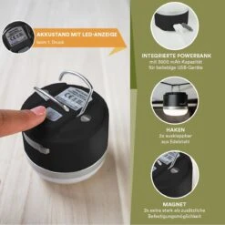 Skandika Campinglamp Tarfala – Tentlampen – Campinglampen – Kampeerlamp – Tentlamp Oplaadbaar, Traploos Dimbaar, Ophanghaak, USB Aansluiting – 3600 MAh Powerbank – Warm Wit, Koel Wit, 110 H Batterij – Tentlamp Buiten – Energieklasse A ++ - Zwart 10 Skandika Campinglamp Tarfala – Tentlampen – Campinglampen – Kampeerlamp – Tentlamp Oplaadbaar, Traploos Dimbaar, Ophanghaak, USB Aansluiting – 3600 MAh Powerbank – Warm Wit, Koel Wit, 110 H Batterij – Tentlamp Buiten – Energieklasse A ++ - Zwart -Outdoor Camping Winkel 1200x1200 143