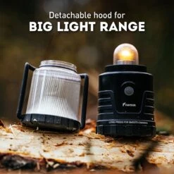 Favour L1061 Camping Lamp LED, 875 Lumen, IP64, Waterdicht, Draagbare Kampeerlamp, Tentlamp, Schokbestendig, 4 Verschillende Lichtmodi Incl Kaarslicht-modus, Afneembaar Deksel, Handig & Compact Formaat -Outdoor Camping Winkel 1200x1200 160