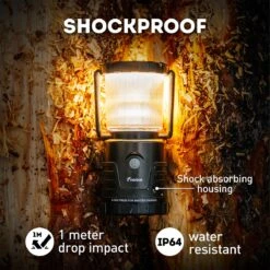 Favour L1061 Camping Lamp LED, 875 Lumen, IP64, Waterdicht, Draagbare Kampeerlamp, Tentlamp, Schokbestendig, 4 Verschillende Lichtmodi Incl Kaarslicht-modus, Afneembaar Deksel, Handig & Compact Formaat -Outdoor Camping Winkel 1200x1200 166