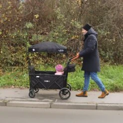 FableKids LEO X2 Lite Opvouwbare Handkar Met Dak Onyx Zwart -Outdoor Camping Winkel 1200x1200 217