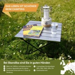 Skandika Ruka S Kleine Campingtafel – Campingtafels - Aluminium Campingtafel, Opvouwbaar, Zeer Licht, Eenvoudig Te Monteren, Stabiele Standaard - Opvouwtafel Voor Kamperen, Tenten Wandelen, Reizen, Thuis, Tuin – Tot Max. 20 Kg. - Grijs -Outdoor Camping Winkel 1200x1200 222