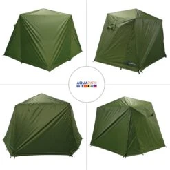 FisherPro Karpertent Met Stormcover – Vistent – Tent - Bescherming Tegen Zon En Wind – 100% Waterdichte Stormhoes – Met Handige Meeneemtas – Ook Geschikt Als Strandtent Of Festivaltent – Extra Veiligheid En Warmte Door Stormcover -Outdoor Camping Winkel 1200x1200 245