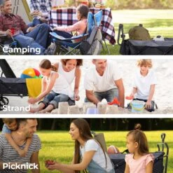 LifeGoods Bolderkar - Opvouwbaar - Tot 120KG - 103L - Extra Draagtas En Duwstang - Wasbaar Polyester - 98x45cm - Zwart/Grijs -Outdoor Camping Winkel 1200x1200 302