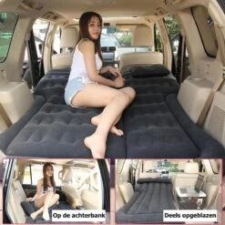 Merkloos Auto Luchtbed - Multifunctioneel - Achterbank - 2 Persoons - Opblaasbaar Bed - Luchtmatras - Reizen - Vakantie - Kamperen - Inclusief Elektrische Pomp - Zwart -Outdoor Camping Winkel 1200x1200 338