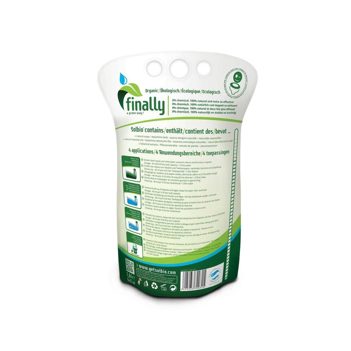 Solbio Original XL 1.6L - Biologische Toiletvloeistof - 100% Natuurlijk 3 Solbio Original XL 1.6L - Biologische Toiletvloeistof - 100% Natuurlijk - Afbeelding 3