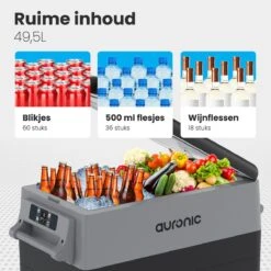 Auronic Elektrische Koelbox - 40.5L - Compressor - 12V En 240V - Grijs -Outdoor Camping Winkel 1200x1200 366