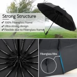Beefree Automatische MONSTER Stormparaplu Met 16 Panelen Ø 104 Cm - Zwart 11 Beefree Automatische MONSTER Stormparaplu Met 16 Panelen Ø 104 Cm - Zwart -Outdoor Camping Winkel 1200x1200 384