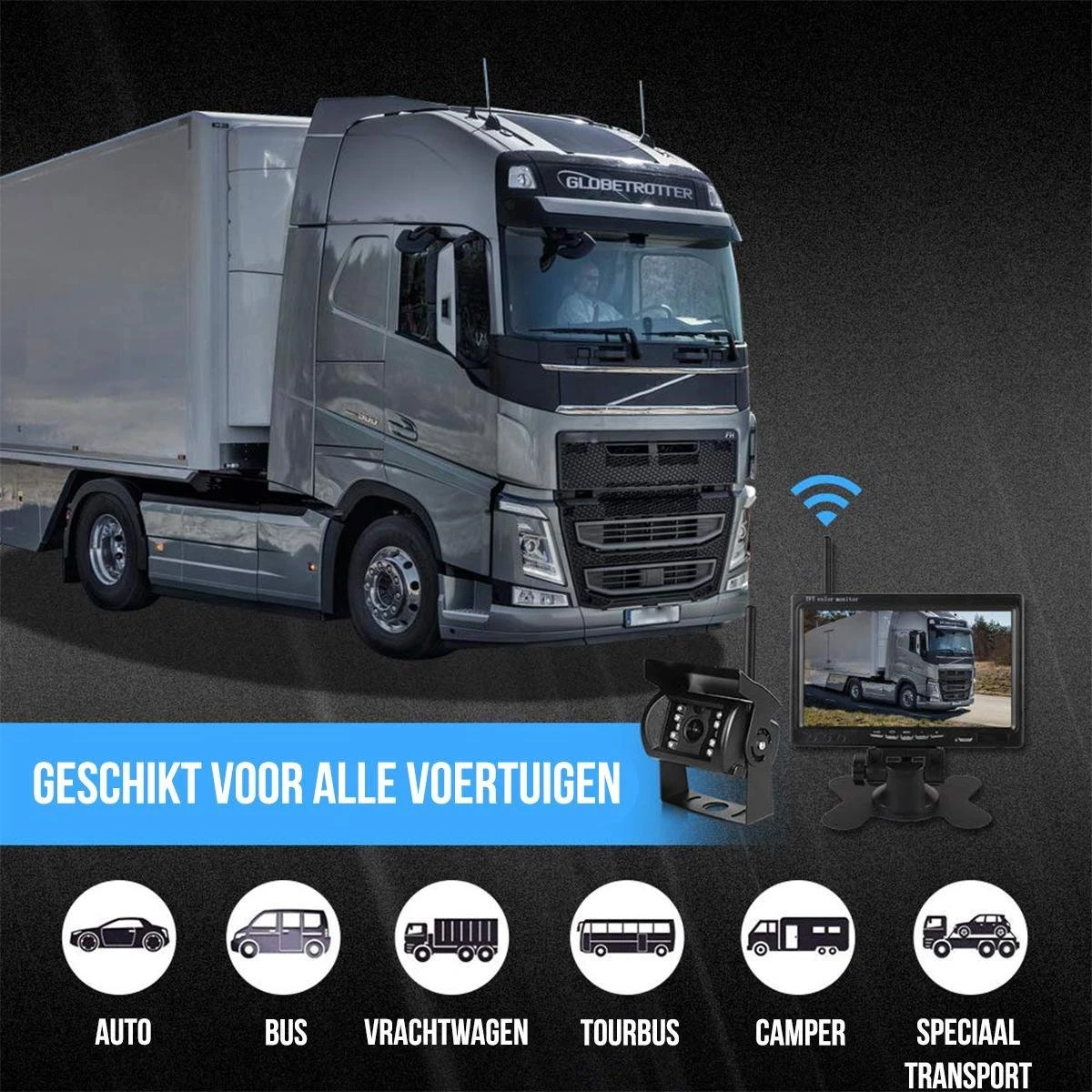 Strex Achteruitrijcamera Set Draadloos - 7" Scherm - 18LED Nachtzicht 15m - IP67 Waterdicht - Achteruitrij Camera - Geschikt Voor Auto/ Camper / Caravan / Vrachtwagen / Landbouw / Boot / Tractor 8 Strex Achteruitrijcamera Set Draadloos - 7" Scherm - 18LED Nachtzicht 15m - IP67 Waterdicht - Achteruitrij Camera - Geschikt Voor Auto/ Camper / Caravan / Vrachtwagen / Landbouw / Boot / Tractor - Afbeelding 8