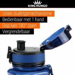 Drinkfles Herbruikbare Waterfles | 500 Ml Donker Blauw | Vaatwasserbestendig Drinkbus Bidon | King Mungo KMDF004 -Outdoor Camping Winkel 1200x1200 412