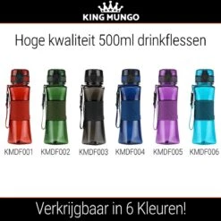 Drinkfles Herbruikbare Waterfles | 500 Ml Donker Blauw | Vaatwasserbestendig Drinkbus Bidon | King Mungo KMDF004 -Outdoor Camping Winkel 1200x1200 417
