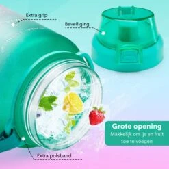 FLOOQ Motivatie Waterfles Zwart - 2 Liter Drinkfles - BPA Vrij - Waterfles Met Tijdsmarkering 13 FLOOQ Motivatie Waterfles Zwart - 2 Liter Drinkfles - BPA Vrij - Waterfles Met Tijdsmarkering -Outdoor Camping Winkel 1200x1200 427