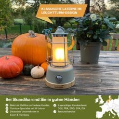 Skandika Kiruna LED-Lamp – Tentlampen – Campinglampen – Buiten Lantaarn – Buitenverlichting – Buiten Lamp - Retro Outdoor Camping Lamp Met Powerbank, Traploos Dimbaar, Draadloos, Oplaadbare Batterij, USB, Warm En Koud Wit, 75h Lichtduur – Beige -Outdoor Camping Winkel 1200x1200 91