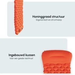 AirFeel Lichtgewicht Opsblaasbaar Slaapmatje - Ingebouwde Pomp En Kussen - 196 X 60 X 6 Cm - Orange -Outdoor Camping Winkel 1200x1200 94