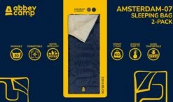 Abbey Camp Slaapzak Amsterdam - 2-pack - Dekenmodel - 210 X 85 Cm - Grijs -Outdoor Camping Winkel 1200x711