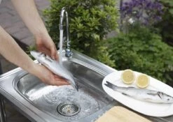 Camping/Outdoor Inox Tafel Met Gootsteen Lavabo En Kraan 100x77x50cm -Outdoor Camping Winkel 1200x852