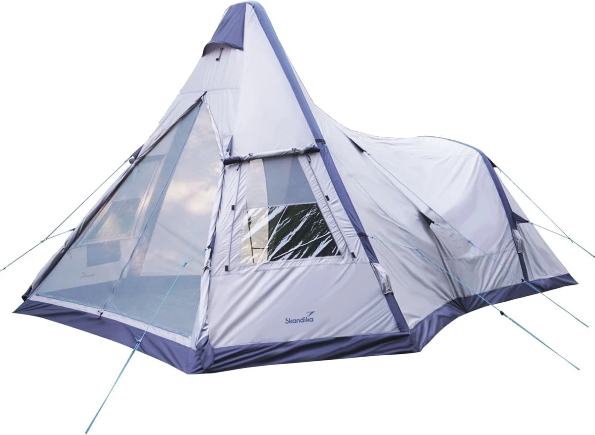 Skandika Tipi Kotona Air Opblaasbare Tent – Opblaasbare Tenten - 4 Persoons Tipi Tent – Tenten - Campingtent – Ingenaaide Tentvloer – Muggengaas – 260 Cm Stahoogte – 490 X 370 X 260 (L X B X H) – Outdoor, Camping, Tuin – Luchttent - Kamperen - Beige 1 Skandika Tipi Kotona Air Opblaasbare Tent – Opblaasbare Tenten - 4 Persoons Tipi Tent – Tenten - Campingtent – Ingenaaide Tentvloer – Muggengaas – 260 Cm Stahoogte – 490 X 370 X 260 (L X B X H) – Outdoor, Camping, Tuin – Luchttent - Kamperen - Beige