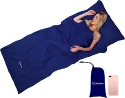 Beefree Lakenzak - Dunne Zomerslaapzak - Liner | Blauw