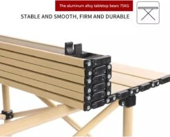 Buxibo - Lichtgewicht Vouwbare Campingtafel - Inklapbaar - Vis/Tuin/Picknick Tafel - Kamperen - Met Opberghoes - Aluminium - Grijs -Outdoor Camping Winkel 1200x967