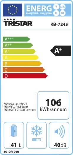Tristar KB-7245 Elektrische Koelbox - 230V - 41 L - Blauw / Zilver -Outdoor Camping Winkel 566x1200