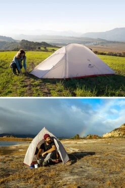 Cloud Up 3 Upgraded - Naturehike® - Tent 3 Persoons - Lichtgewicht Tent - Incl. Grondzeil - 20D 4000MM - Outdoor Kampeertent - Waterdicht - Hiking & Wandelen -Outdoor Camping Winkel 804x1200