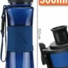 Drinkfles Herbruikbare Waterfles | 500 Ml Donker Blauw | Vaatwasserbestendig Drinkbus Bidon | King Mungo KMDF004