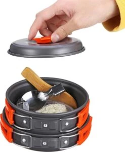 Camping Outdoor Kookset 13-delig Camping Servies En Pannen Pannenset Keukengerei - BPA-vrij & Geen Giftige Stoffen - Opvouwbaar & Licht - Ideaal Voor Reizen, Festival, Wandelen -Outdoor Camping Winkel 989x1200
